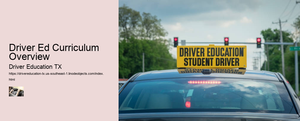 Driver Ed Curriculum Overview